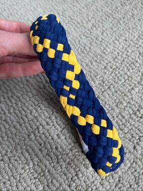 Kids Braided Headband in Navy & Yellow